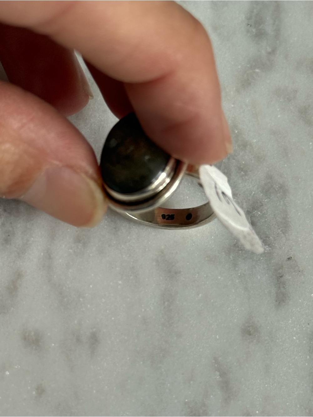 Beautiful labradorite sterling silver ring size 6 - Picture 3 of 5